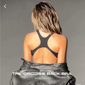 Joah Brown Cross Back Sports Bra in Black